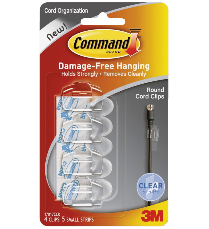 3M Command™ 無痕™ 透明電線夾 17017CLR-HK