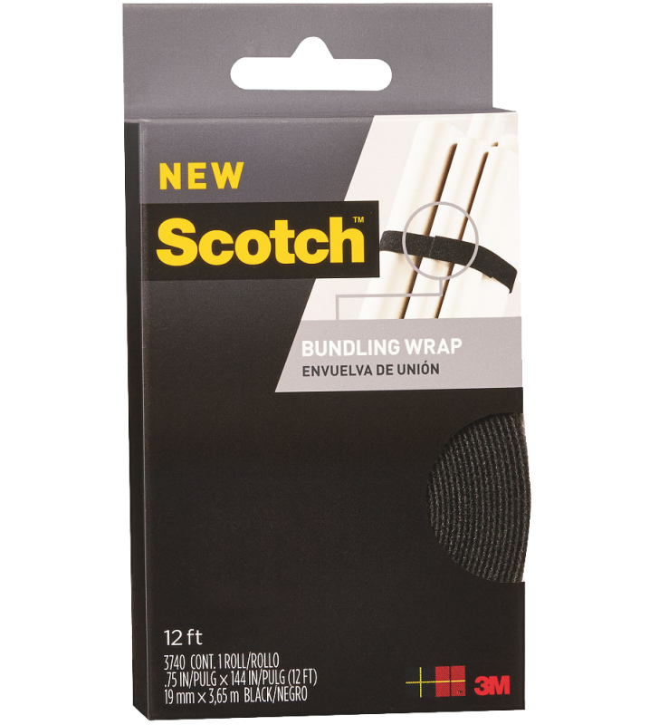 3M Scotch® 3740 Black Bundling Straps 3/4" x 12'