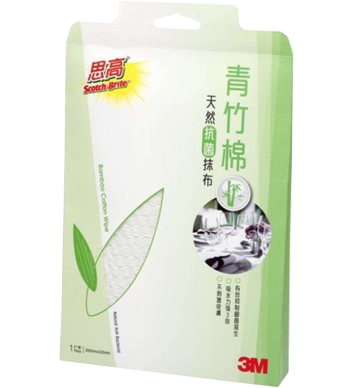 3M 思高青竹棉天然抗菌抹布(1條裝)