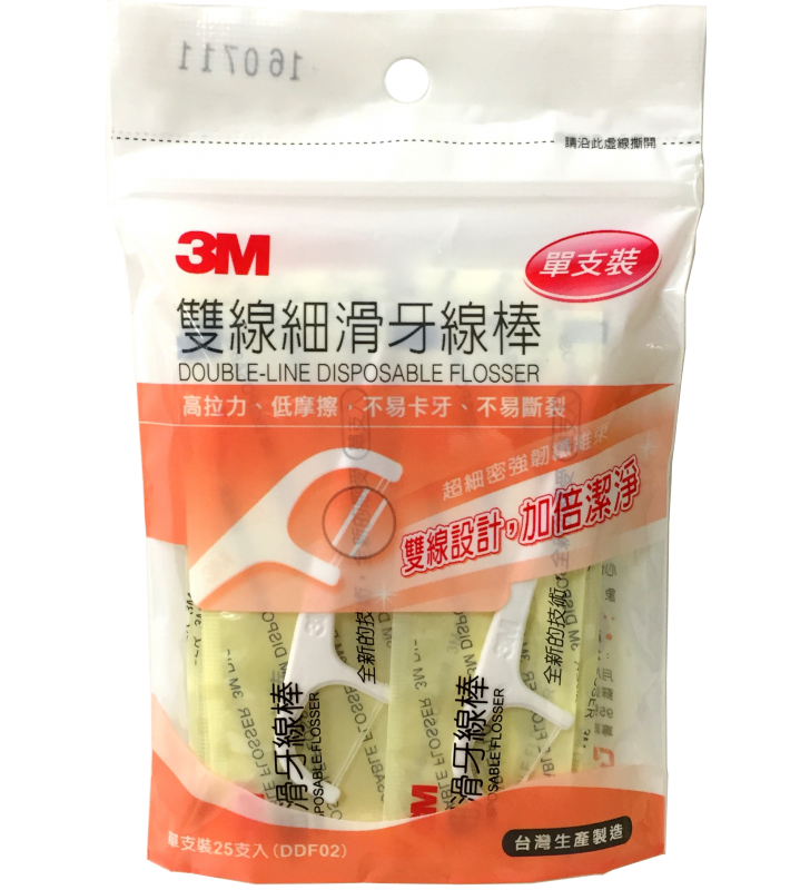 3M™ 雙線牙線棒(25支裝)