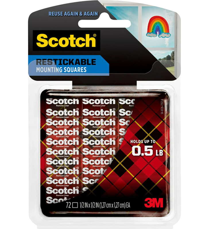3M 思高® R103 可再貼透明雙面膠貼 - 0.5吋 x 0.5吋