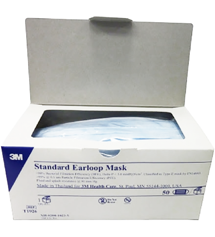 3M™ T1926 Standard Earloop Mask, Adult (50pcs/Box)