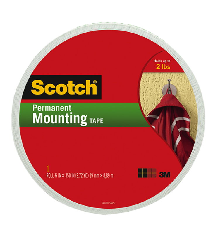 3M Scotch® 110L Indoor Mounting Tape (White) - 0.75" x 350"