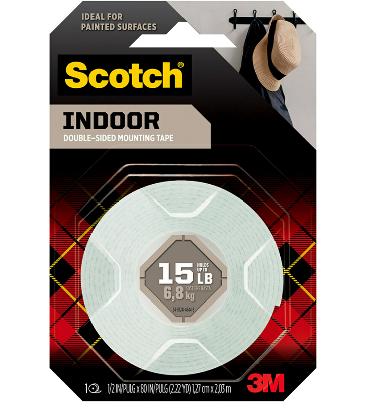 3M Scotch® 110S Indoor Mounting Tape - 0.5" x  80"