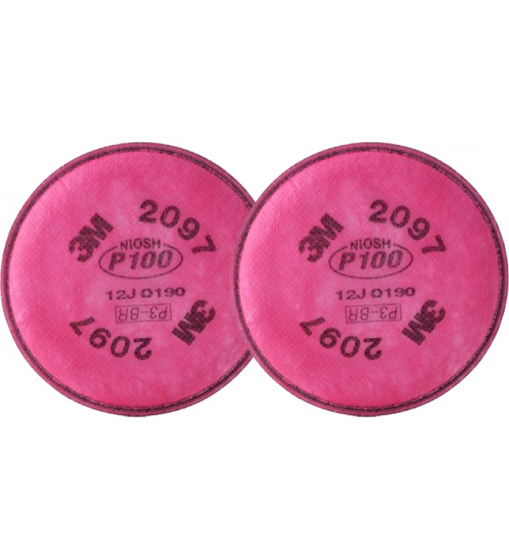 3M™ 2097 Particulate Filter P100, with Nuisance Level Organic Vapor Relief(2pcs/pack)