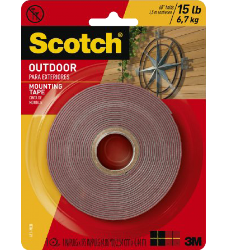 3M Scotch® 411 Outdoor Mounting Tape (1" x 175")