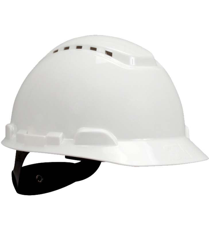 3M™ Hard Hat H-701V Vented White 4-Point Ratchet Suspension