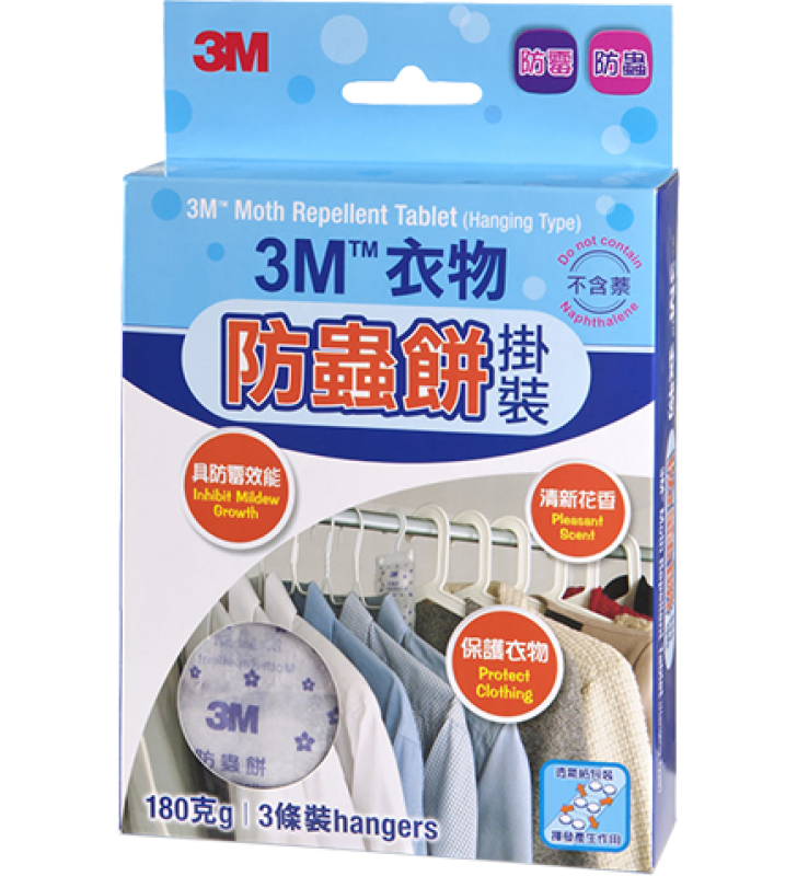 3M 衣物防蟲餅掛裝 180克