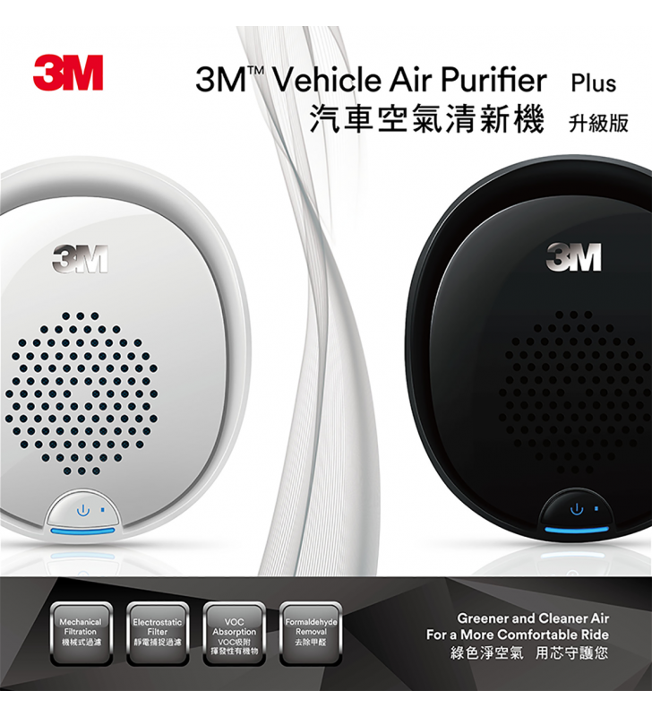 3M 汽車空氣清新機(升級版) - 白色