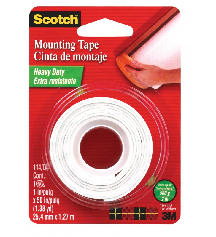 3M Scotch® 114 Mounting Tape - 1" x 50"
