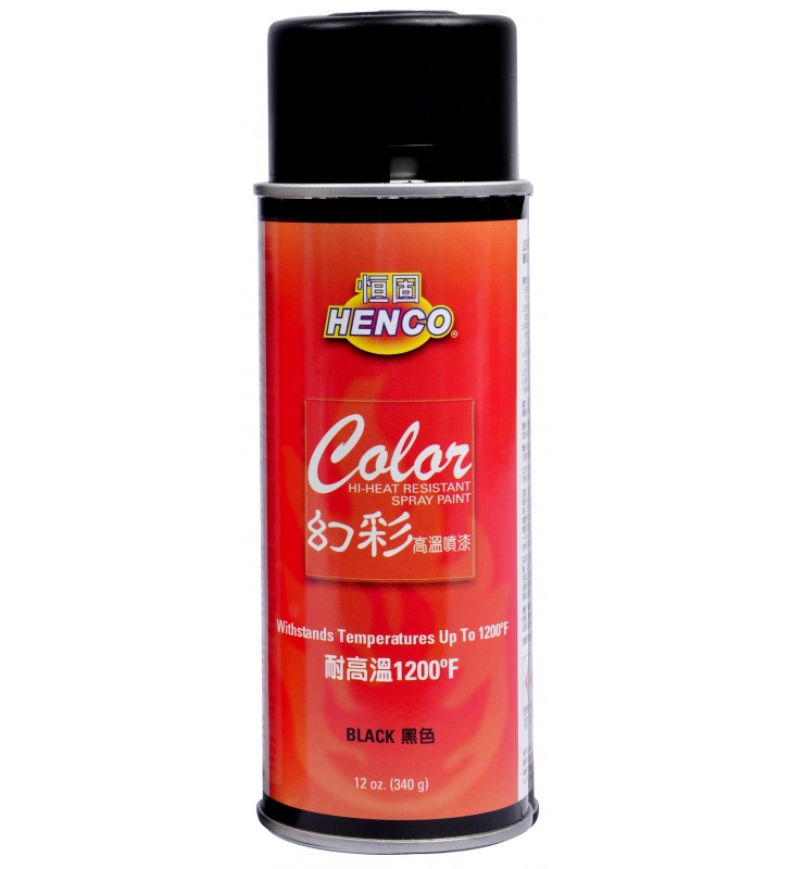 HENCO COLOR - High Temperature Spray Paint (Black) 