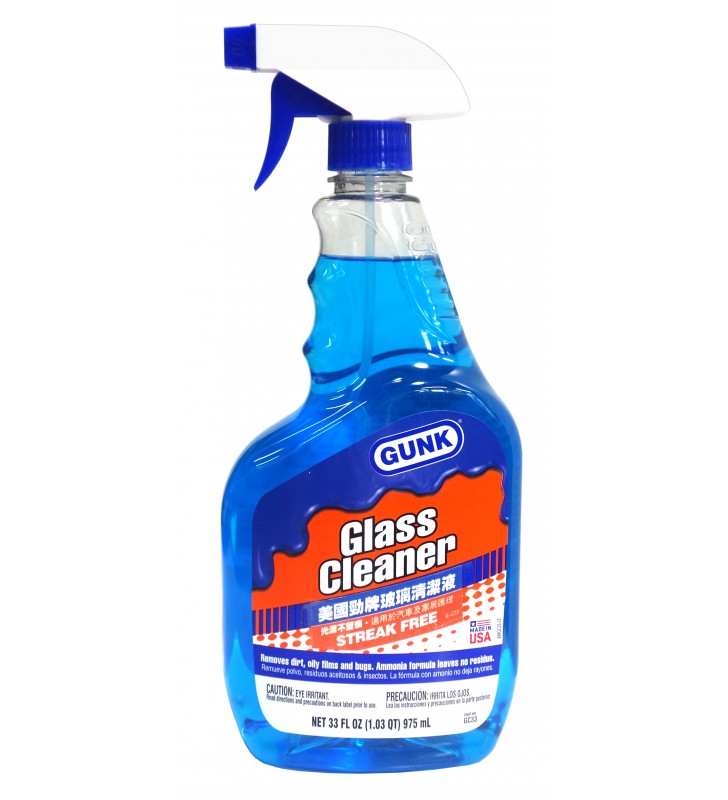 GUNK Glass Cleaner with Trigger Sprayer - 33oz